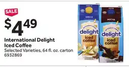 Stop&Shop International Delight Iced Coffee offer