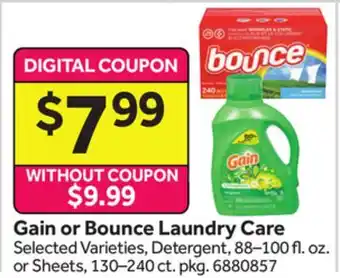 Stop&Shop Gain or Bounce Laundry Care offer