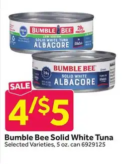 Stop&Shop Bumble Bee Solid White Tuna offer