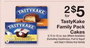 The Fresh Grocer TastyKake Family Pack Cakes offer