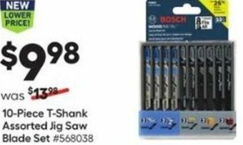 Lowe's 10-Piece T-Shank Assorted Jig Saw Blade Set offer