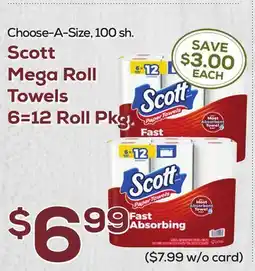 DeCicco & Sons Scott Mega Roll Towels 6=12 Roll Pkg offer