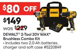 Lowe's 2-Tool 20V MAX F Brushless Combo Kit offer