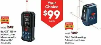 Lowe's Blaze 165-Ft Indoor Laser Measure With Bluetooth offer