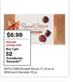 CVS Russell Stover 7.1-12 oz or Whitman's Sampler 10 oz offer