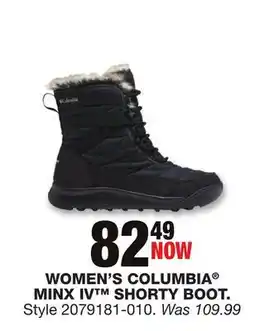 Blain's Farm & Fleet WOMEN'S COLUMBIA MINX IV SHORTY BOOT offer