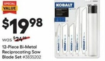 Lowe's 12-Piece Bi-Metal Reciprocating Saw Blade Set offer