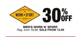 Blain's Farm & Fleet MEN'S WORK N' SPORT offer