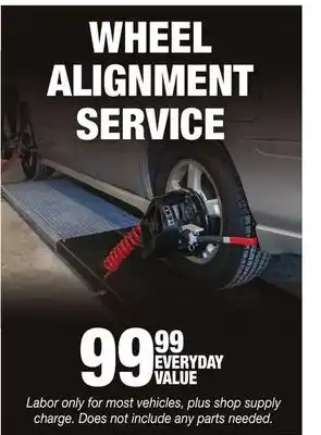 Blain's Farm & Fleet WHEEL ALIGNMENT SERVICE offer