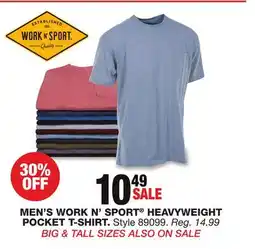 Blain's Farm & Fleet Men's Work N Sport HeavyWeight Pocket T-Shirt offer