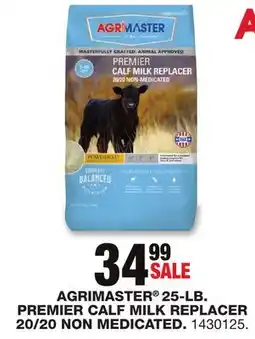 Blain's Farm & Fleet AGRIMASTER 25-LB. PREMIER CALF MILK REPLACER 20/20 NON MEDICATED offer