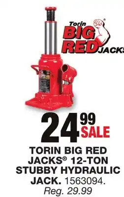 Blain's Farm & Fleet TORIN BIG RED JACKS 12-TON STUBBY HYDRAULIC JACK offer