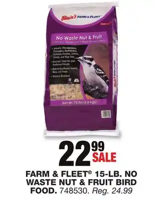 Blain's Farm & Fleet Farm & Fleet 15-LB no Waste Nut & Fruit Bird Food offer