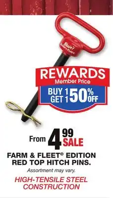 Blain's Farm & Fleet FARM & FLEET EDITION RED TOP HITCH PINS offer