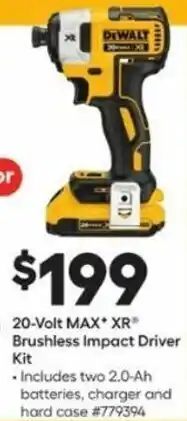 Lowe's 20-Volt Max XR Brushless Impact Drive Kit offer