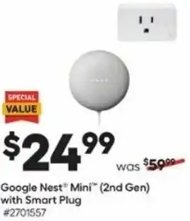 Lowe's Google Nest Mini (2nd Gen) With Smart Plug offer