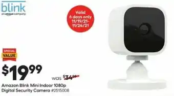 Lowe's Amazon Blink Mini Indoor 1080p Digital Security Camera offer