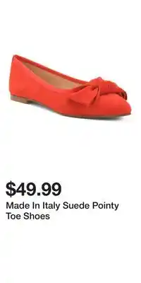 TJ Maxx Made In Italy Suede Pointy Toe Shoes offer