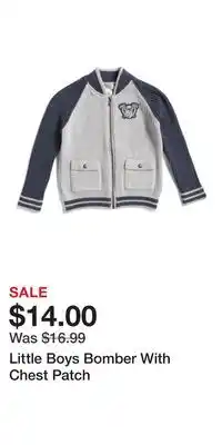 TJ Maxx Little Boys Bomber With Chest Patch offer