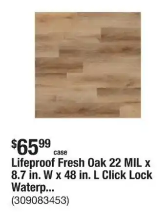 The Home Depot Lifeproof Fresh Oak 22 MIL x 8.7 in. W x 48 in. L Click Lock Waterp... offer