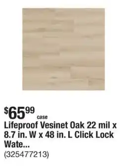 The Home Depot Lifeproof Vesinet Oak 22 mil x 8.7 in. W x 48 in. L Click Lock Wate... offer