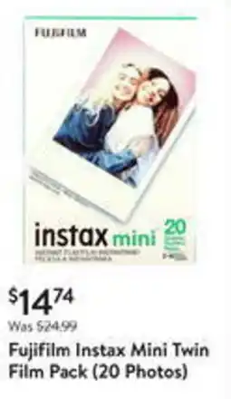 Walmart Fujifilm Instax Mini Twin Film Pack (20 Photos) offer