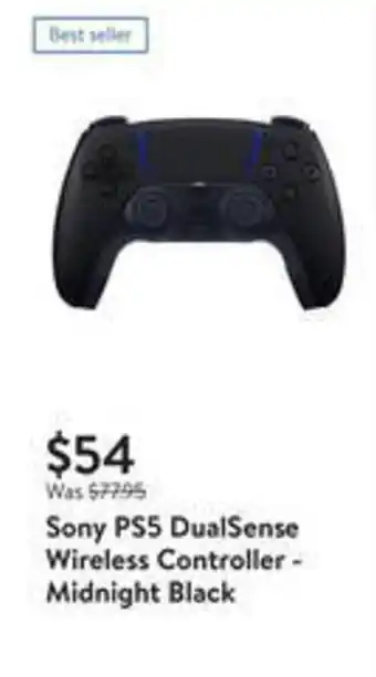 Walmart Sony PS5 DualSense Wireless Controller - Midnight Black offer
