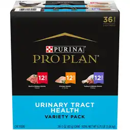 Walmart Purina Pro Plan, Urinary Tract Variety Pack, Wet Cat Food, 3 oz Cans, 36 Pack offer