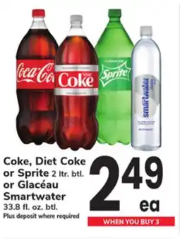 ACME Coke, Diet Coke or Sprite 2 ltr. btl. or Glacéau Smartwater 33.8 fl. oz. btl offer