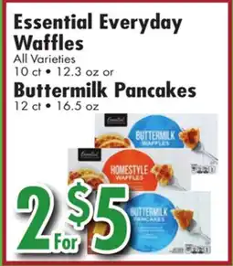 Ideal Food Basket Essential Everyday Waffles 10 ct 3 oz or Buttermilk ct offer