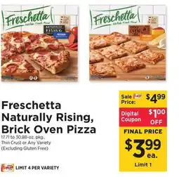 ShopRite Naturally Rising, Brick Oven Pizza offer