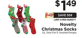 ShopRite Novelty Christmas Socks offer