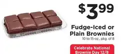 ShopRite Fudge-Iced or Plain Brownies offer