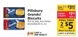 ShopRite Pillsbury Grands! Biscuits offer