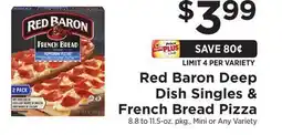 ShopRite Red Baron Deep Dish Singles & French Bread Pizza offer