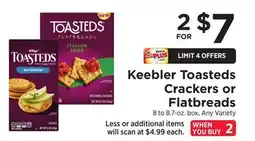 ShopRite Toasteds Crackers or Flatbreads offer