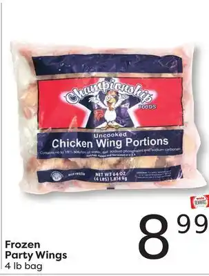 Weis Markets Frozen Party Wings offer