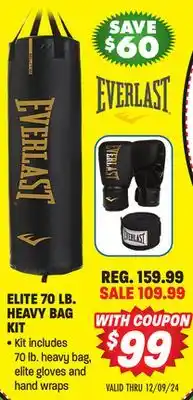 Big 5 Everlast Elite 70 lb. Heavy Bag Kit offer