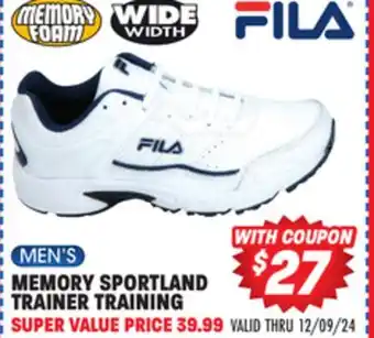 Big 5 FILA Memory Sportland Trainer Men's Wide Training Shoes offer