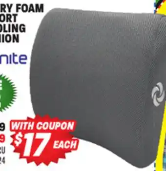 Big 5 Samsonite Gel Infused Memory Foam Lumbar Support Cushion offer