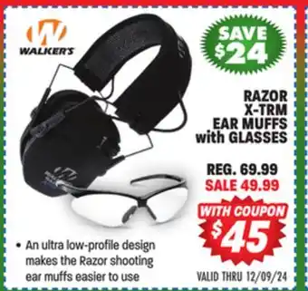 Big 5 Walkers Game Ear Razor X-TRM Ear Muffs with Glasses offer
