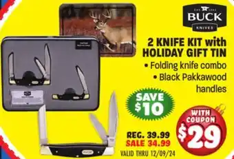 Big 5 Buck Knives Combo Holiday Tin offer