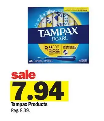 Meijer Tampax Products offer