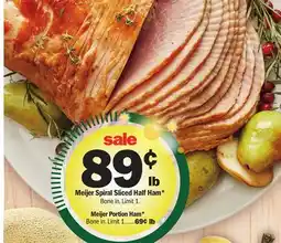 Meijer Meijer Spiral Sliced Half Ham offer