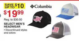 Dunham's Sports COLUMBIA SELECT MEN'S HEADWEAR offer