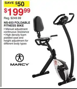 Dunham's Sports MARCY FOLDABLE FITNESS BIKE offer