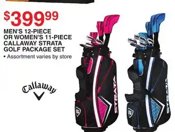 Dunham's Sports MEN 12-PIECE OR WOMEN'S 11-PIECE CALLAWAY STRATA GOLF PACKAGE SET offer