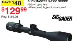 Dunham's Sports SIG SAUER BUCKMASTER 3-9X50 SCOPE offer