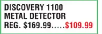 Dunham's Sports DISCOVERY 1100 METAL DETECTOR offer