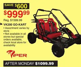 Dunham's Sports VIPER VK200 GO-KART offer